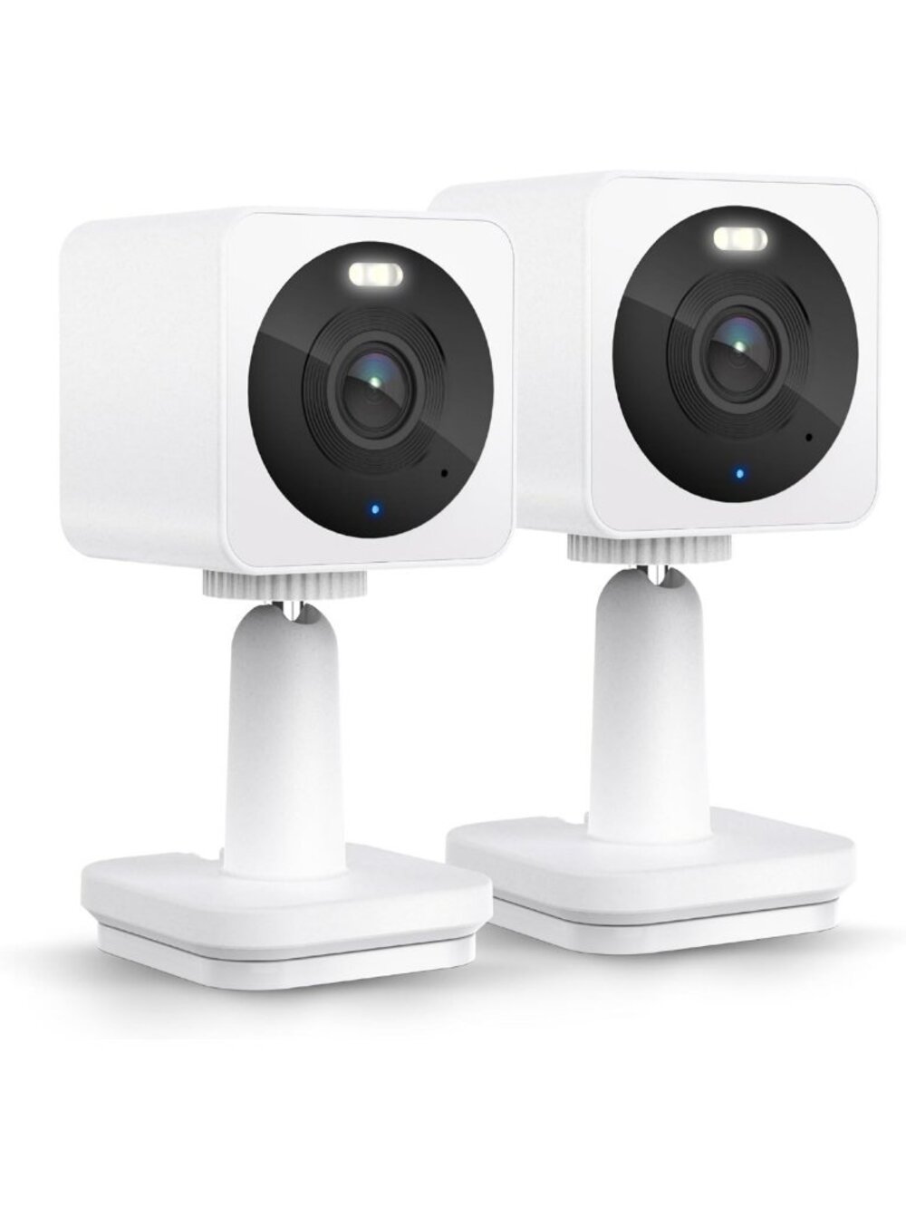 Indoor/Outdoor Security Cameras 2-Pack with Color Night Vision - Smart Home